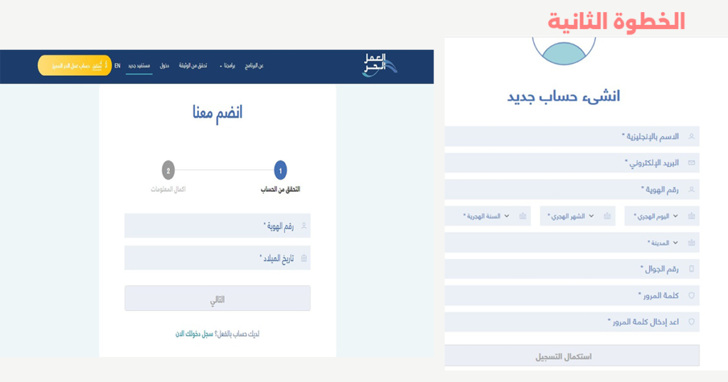 الخطة الثانية من خطوات إصدار وثقية العمل الحر في السعودية